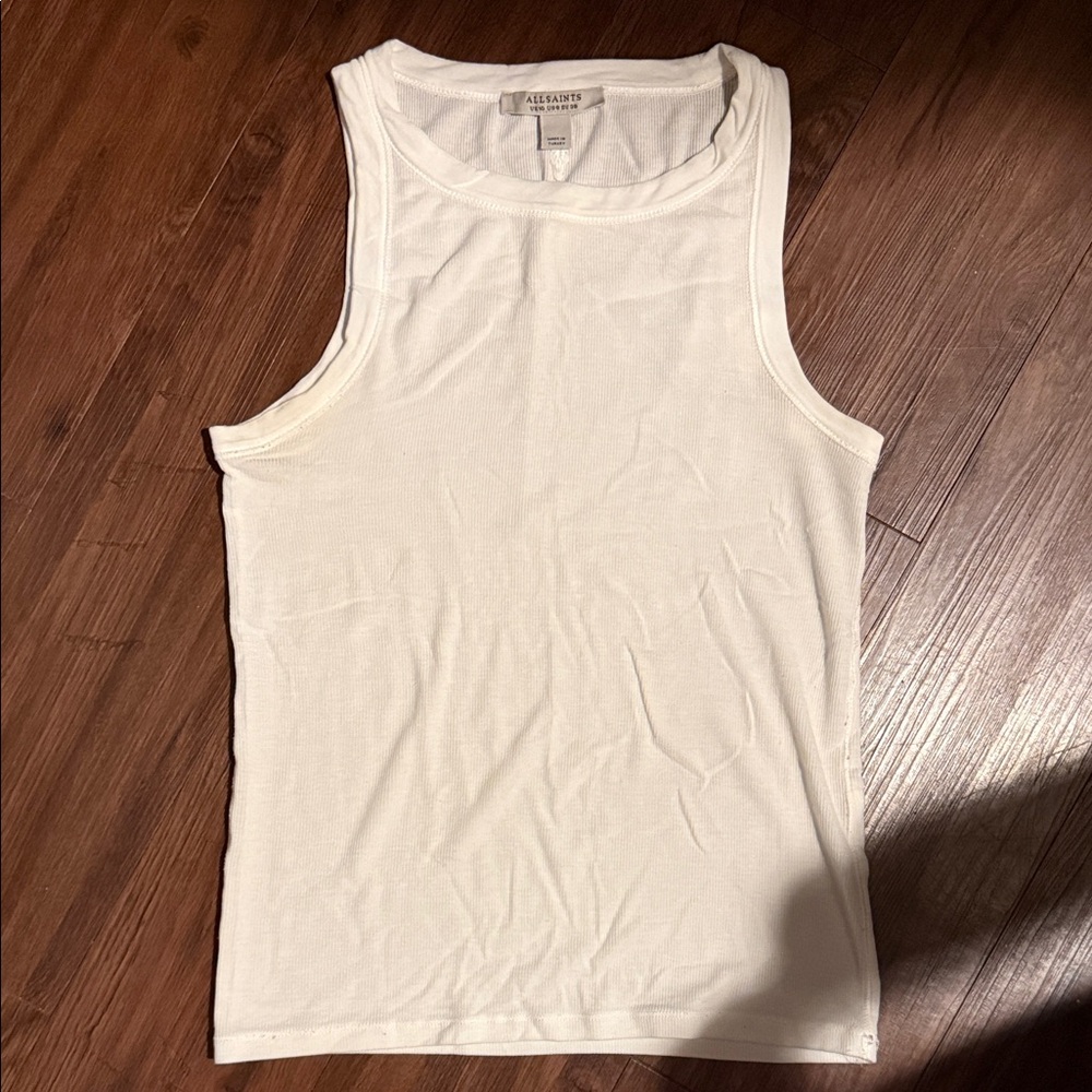 All Saints White Tank Top